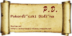 Pokoráczki Diána névjegykártya